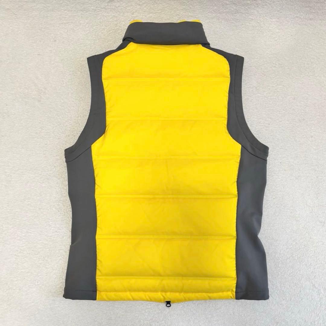 DESCENTE GOLF ハイブリッドダウンベスト イエロー×グレー