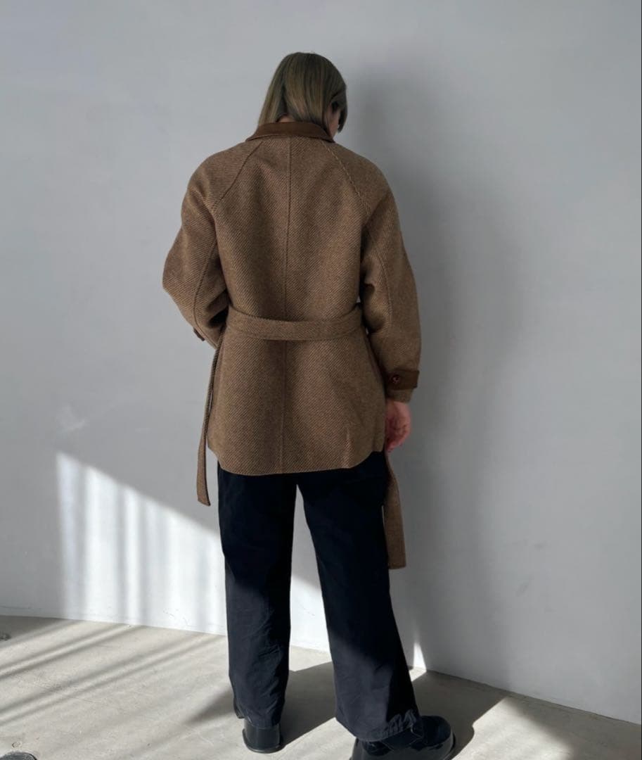 【希少レア】ꕥ新品ꕥラグランウールツイードジャケットFanoStudios XS