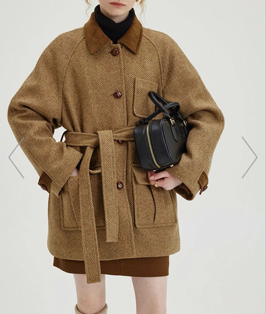 【希少レア】ꕥ新品ꕥラグランウールツイードジャケットFanoStudios XS