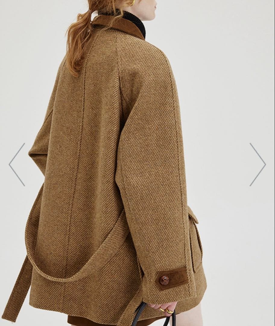 【希少レア】ꕥ新品ꕥラグランウールツイードジャケットFanoStudios XS