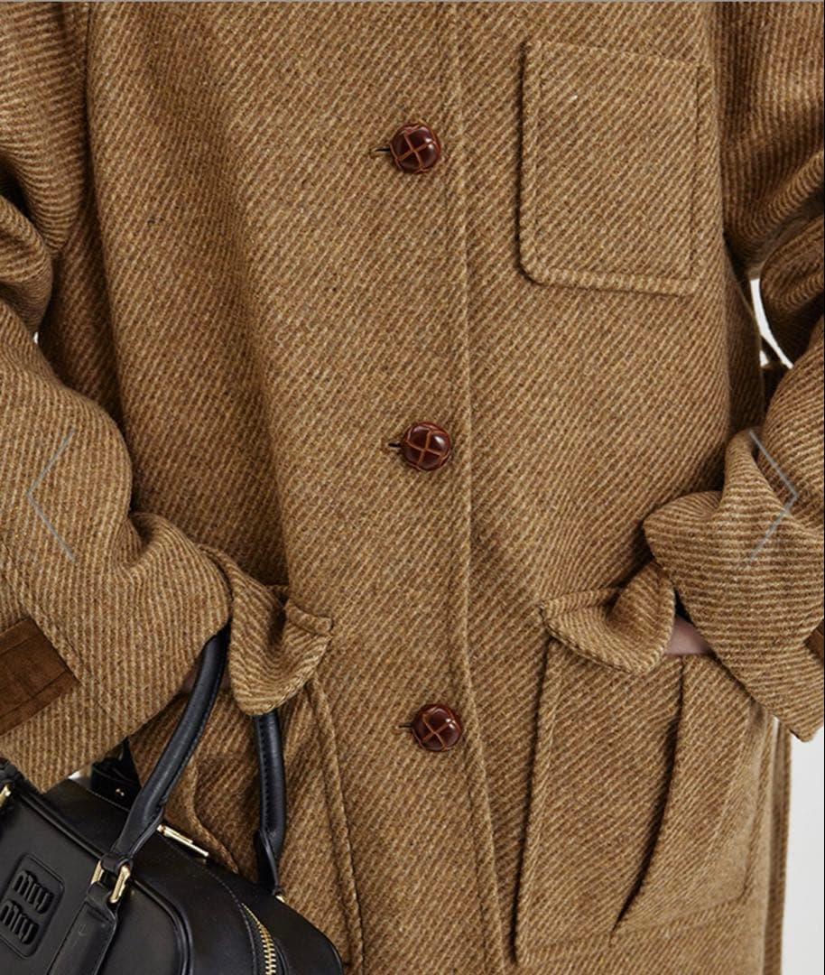 【希少レア】ꕥ新品ꕥラグランウールツイードジャケットFanoStudios XS