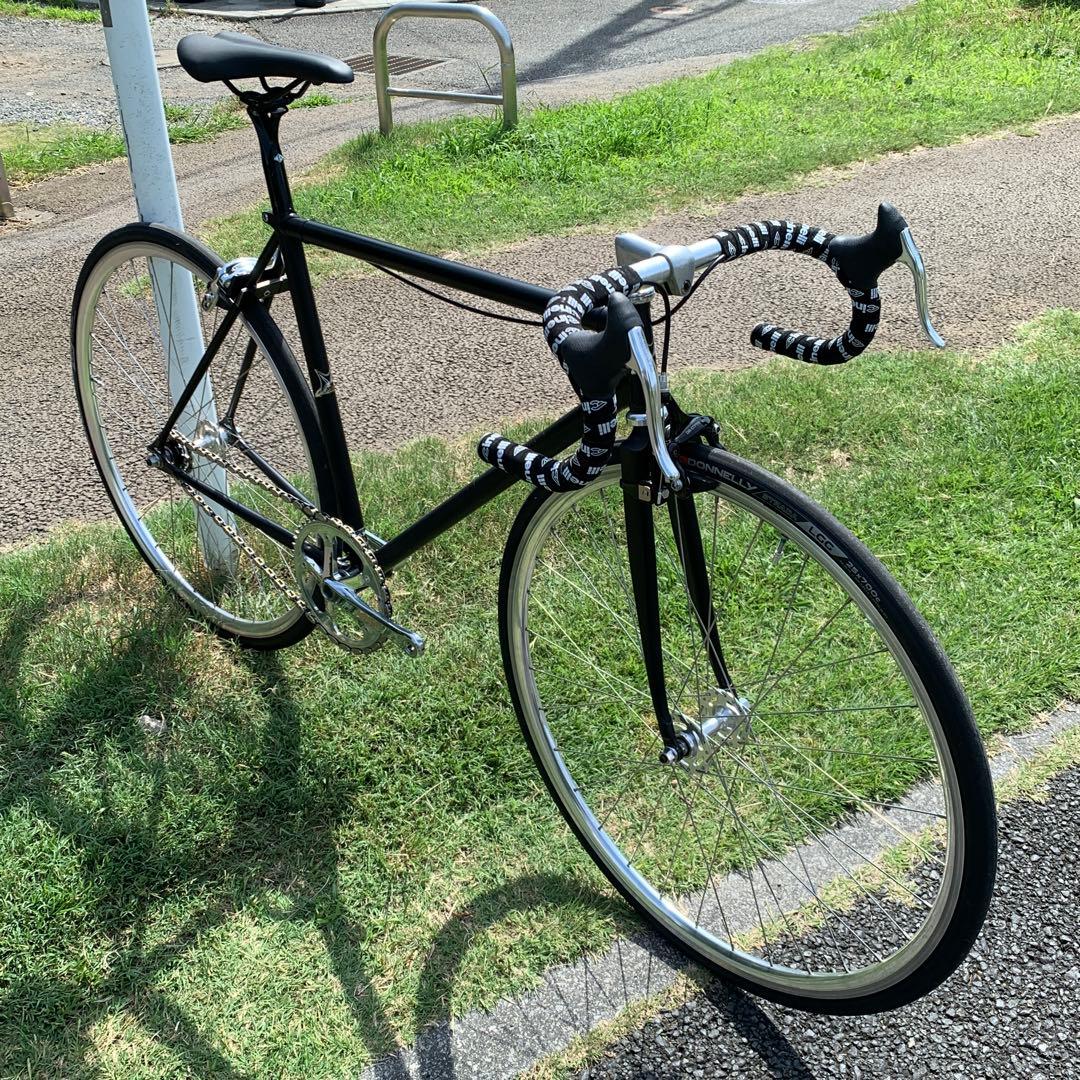 【完成車】MAKINO シングルスピード 固定 競輪 ピスト ブラック NJS