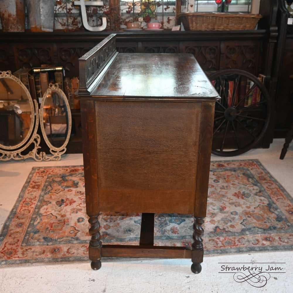 L3710-110 英国アンティーク オーク チェスト 3段 収納 レンジ台