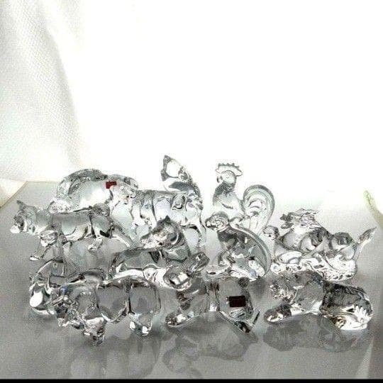 【美品】バカラ　干支の置物 十二支セット　クリスタルガラス 　12点セット　B