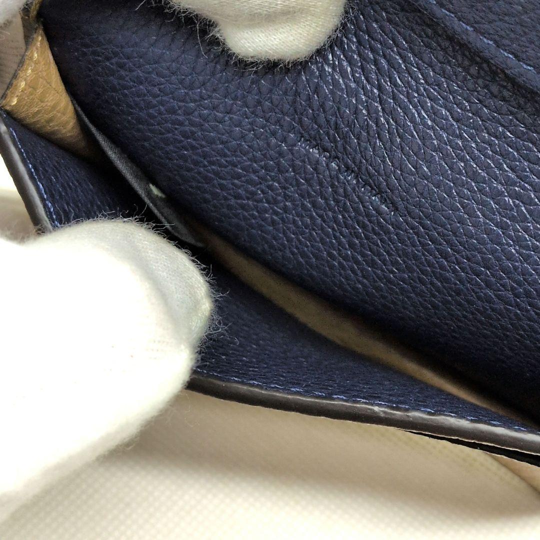 【未使用級】フェンディ　セレリア　名刺入れ　カードケース　バイカラー　ロゴ金具