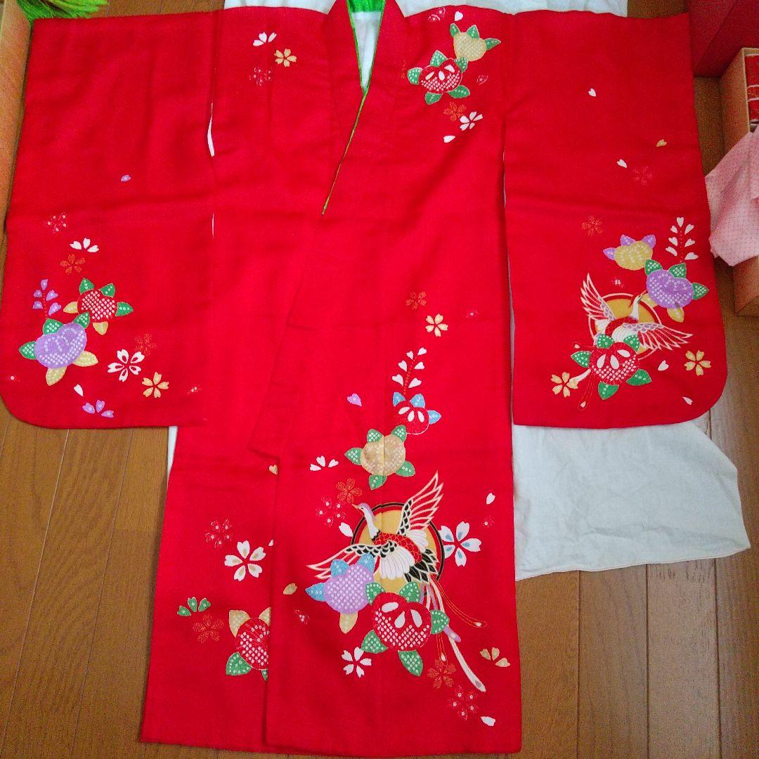 七五三 着物と小物セット 赤