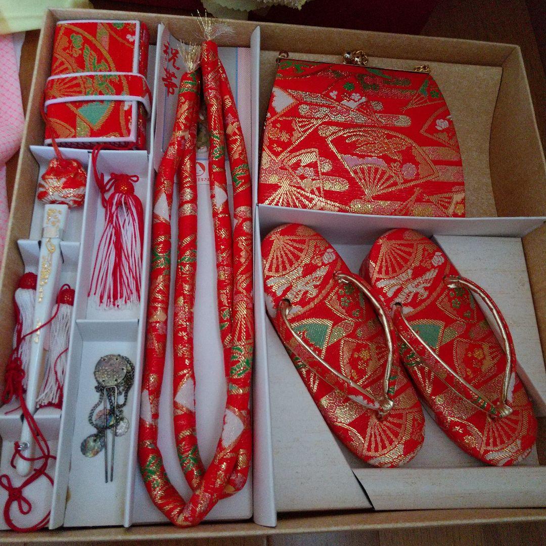 七五三 着物と小物セット 赤