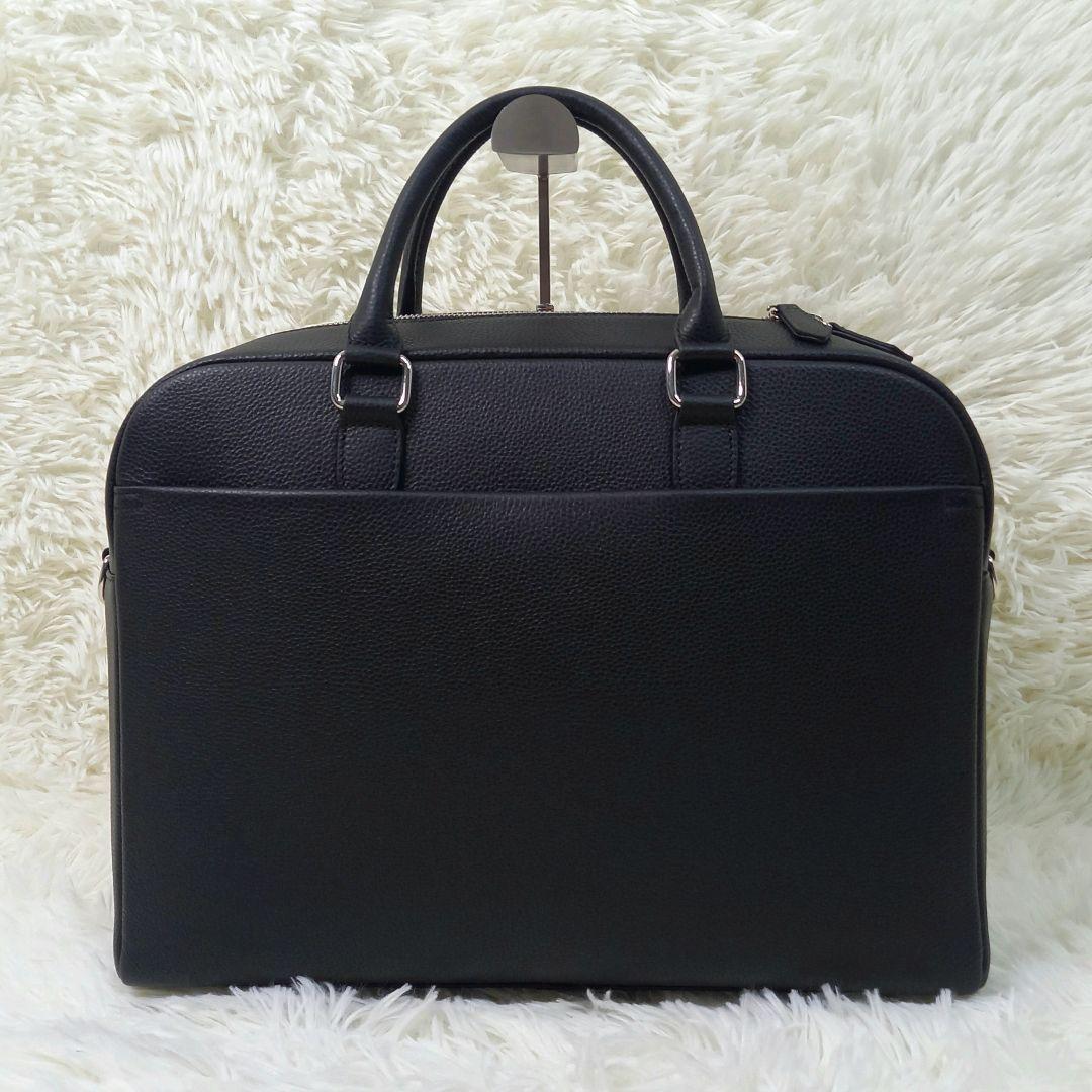 極美品✨MURA 大容量12L ダブルジッパー シュリンクレザー ブリーフケース
