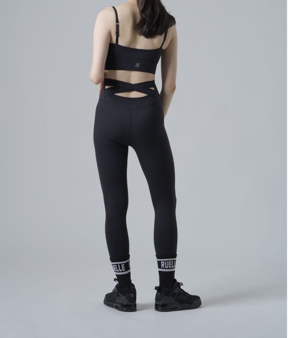 AU5446 RUELLE ヨガレギンス　 ブラック　S 2点