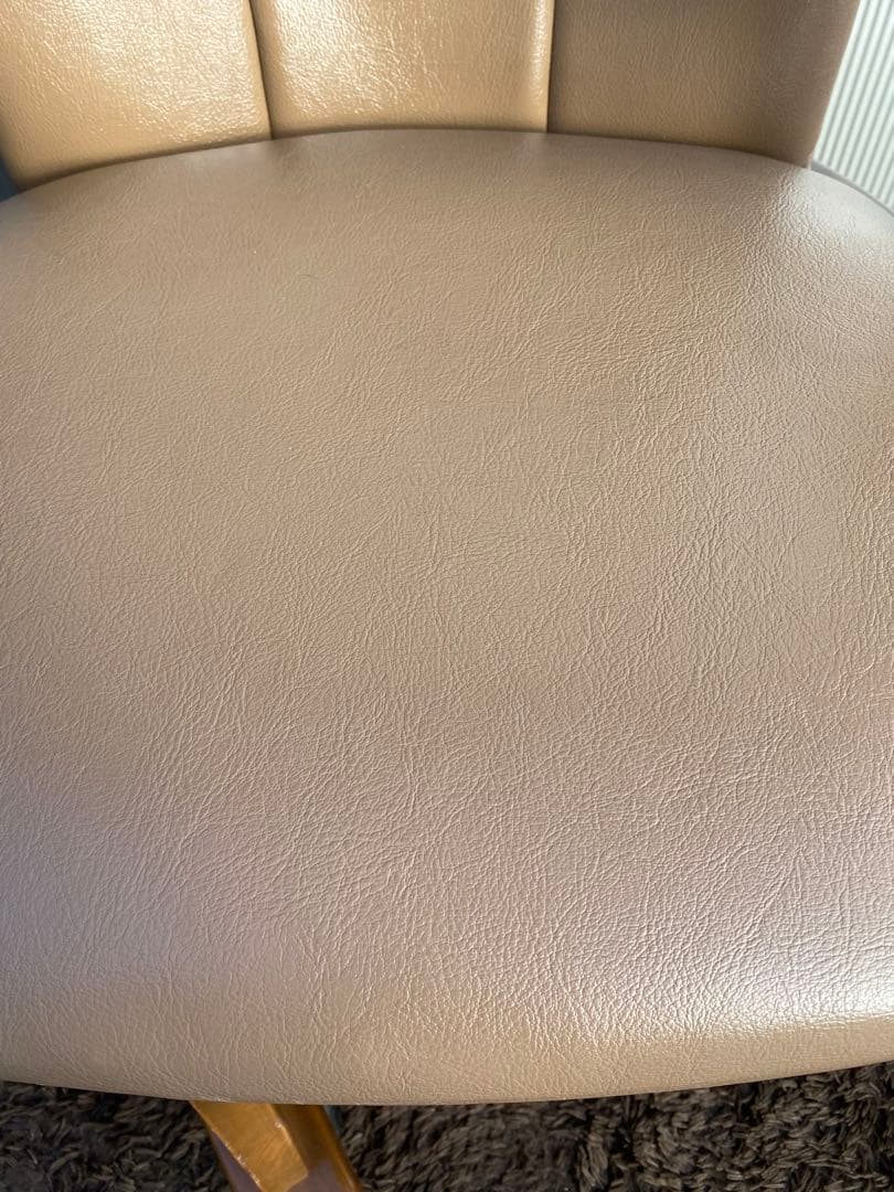 美品！木製アームチェア (キャスター付き)ヴィンテージ　レトロ