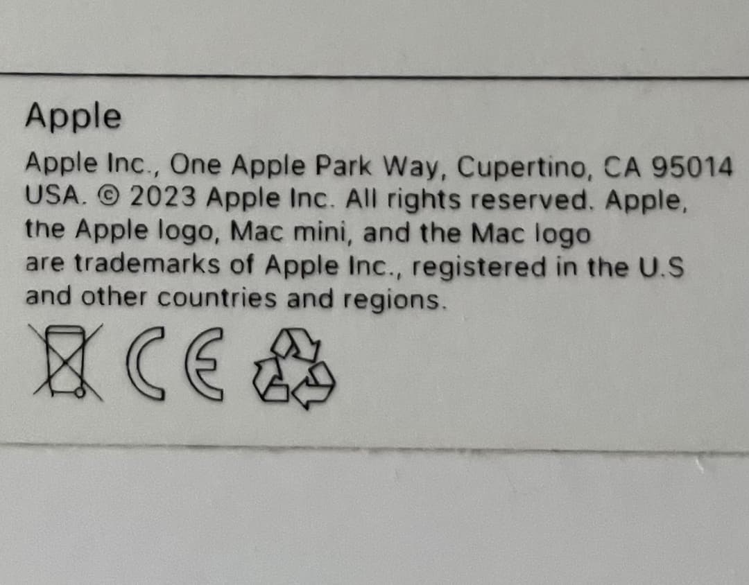 Macデスクトップ Mac mini 2023 16Gb/512GB