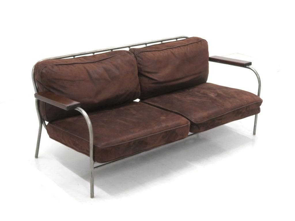 ジャーナルスタンダードファニチャー　総本革　レザー　2人掛けソファ　ラブソファ