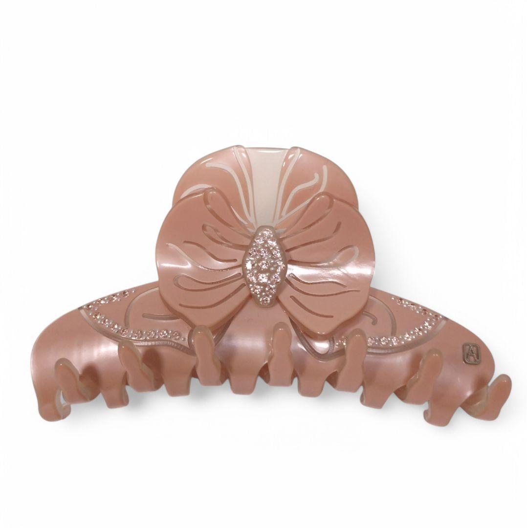 ALEXANDRE DE PARIS　ヘアクリップ L　リボン　ピンク