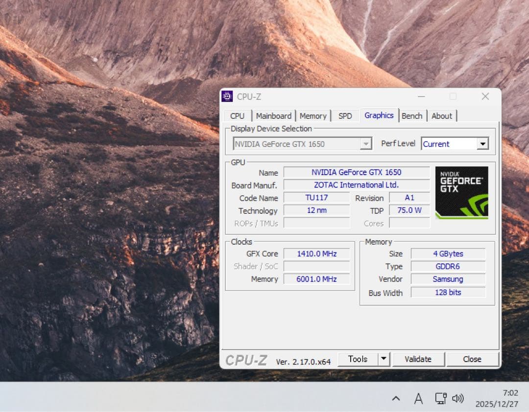 GeForce GTX 1650 グラフィックボード