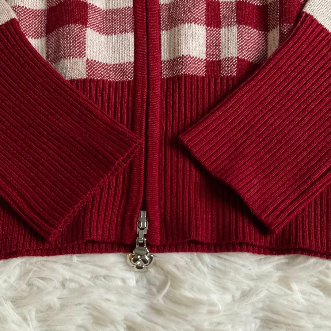 ユミリン　　　未使用☆エムズグレイシー☆ジップニットカーディガン ウール混