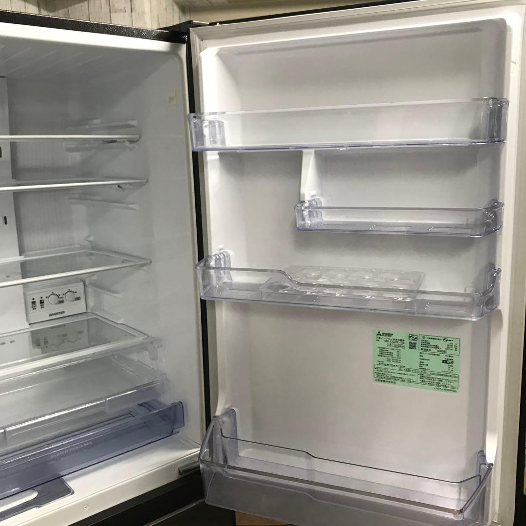 【美品】三菱ノンフロン冷凍冷蔵庫　MR-CG37E-T　２０１９年 H