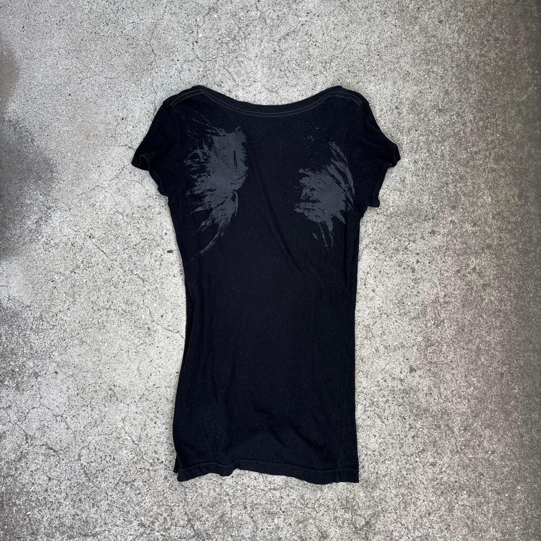 LGB メッセージ Vネック Tシャツ 初期 お兄系 V系 y2k vkei