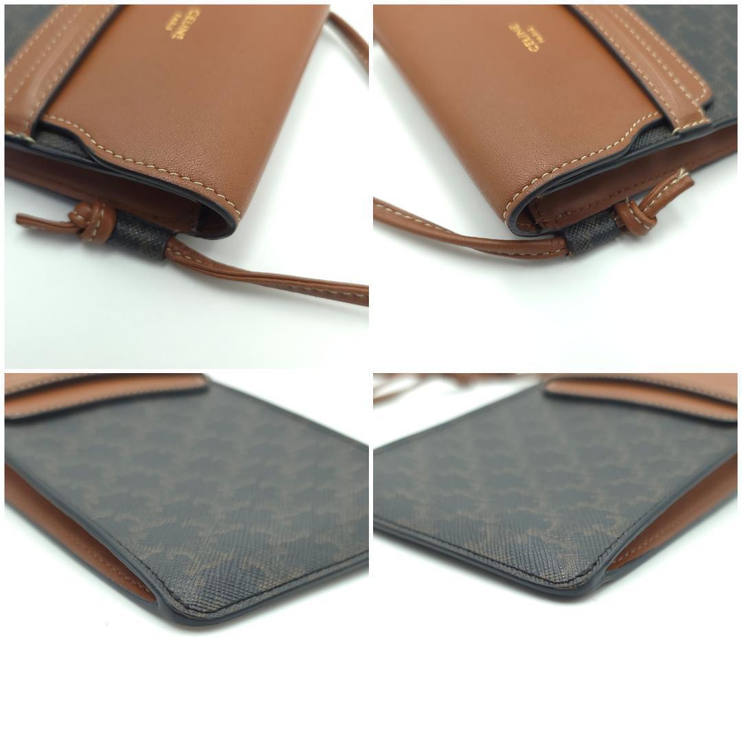 未使用 CELINE セリーヌ トリオンフ スマホショルダー モバイルポーチ