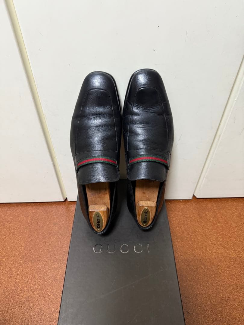 特価 GUCCI ウェブライン ローファー 40 1/2E イタリア製