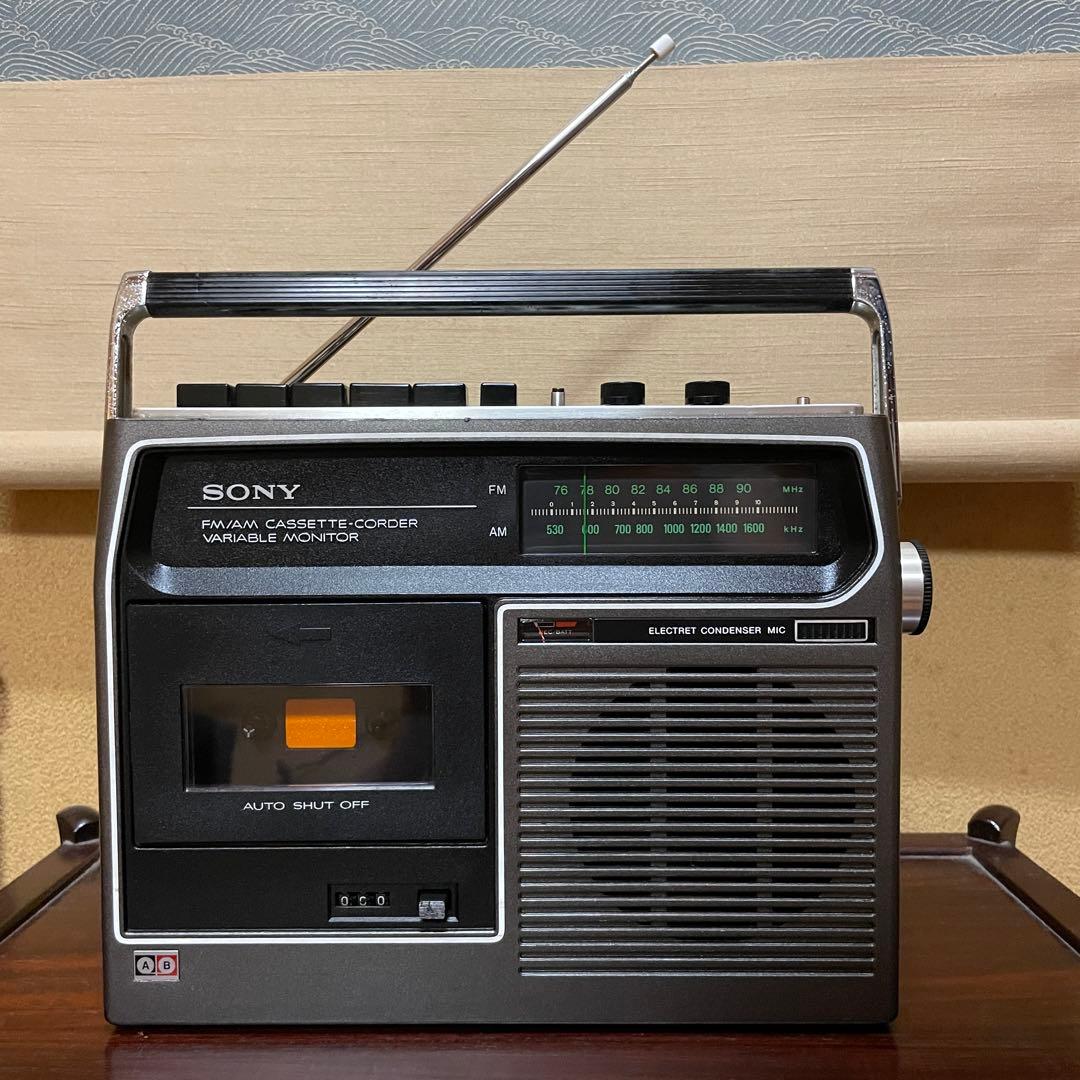 SONY／ラジカセ／CF-1600／カバー付／メンテナンス済み／ケアセット付属