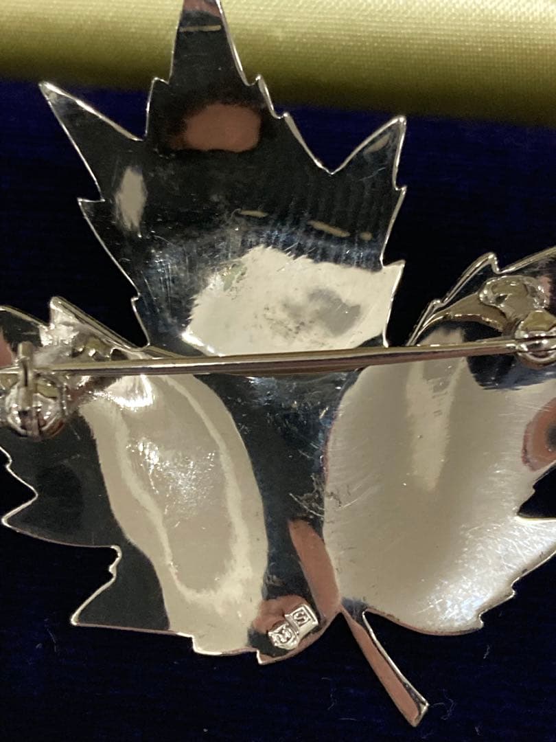 ミキモト リーフ ブローチ 真珠 カエデ