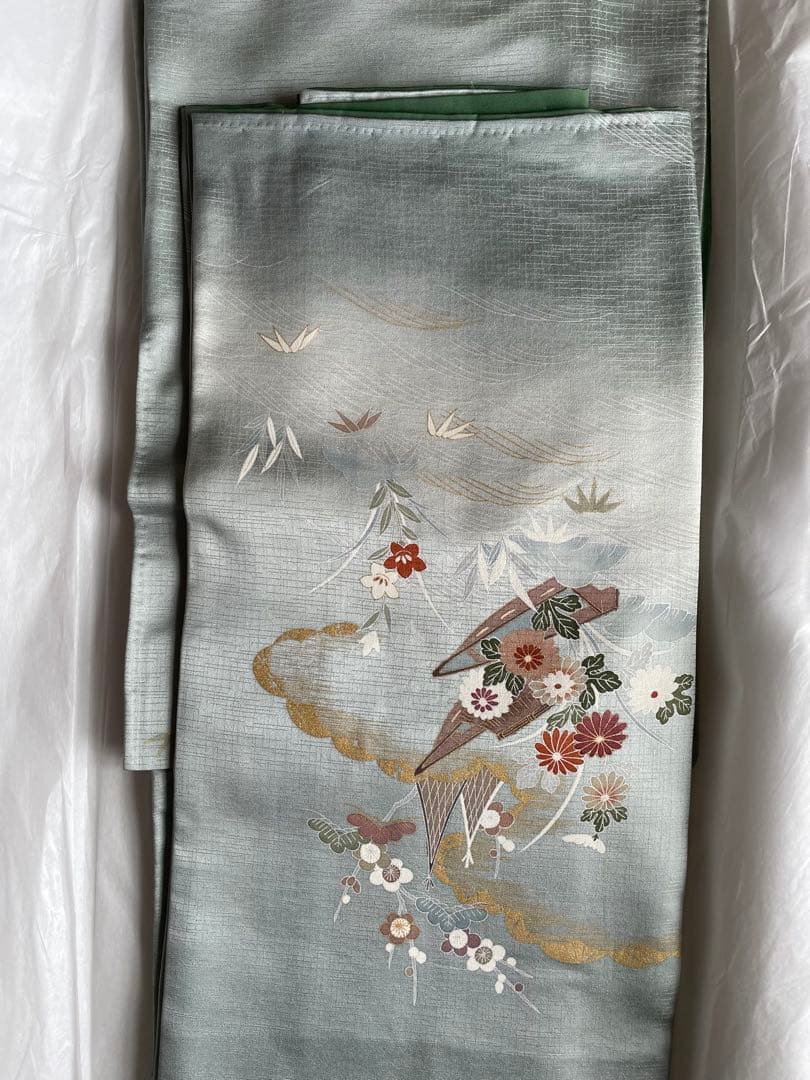 期間限定お値下げ！　クリーニング済み　正絹　訪問着 帯一式