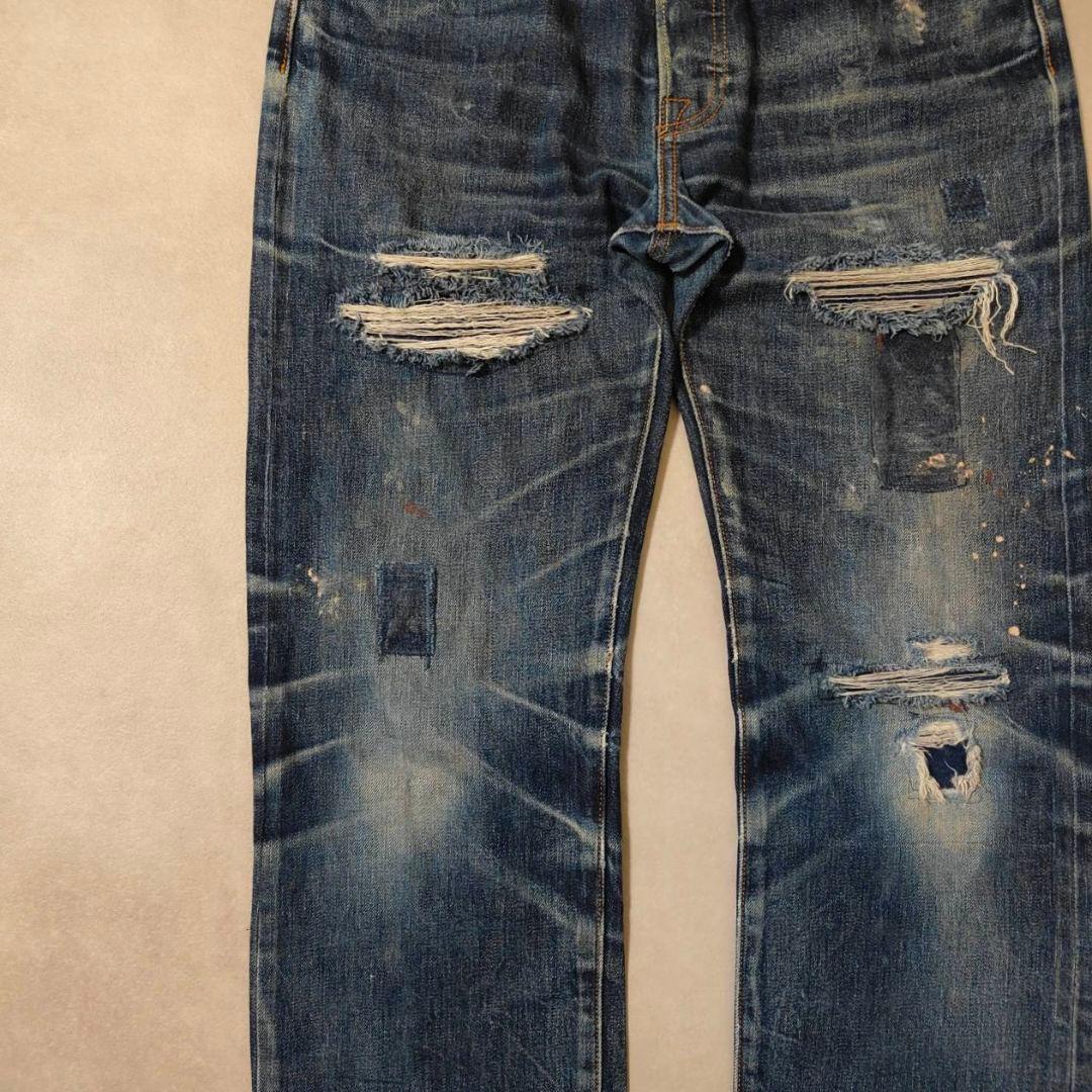 ビンテージ リーバイス 501 グランジデニム ダメージ パッチワーク w32