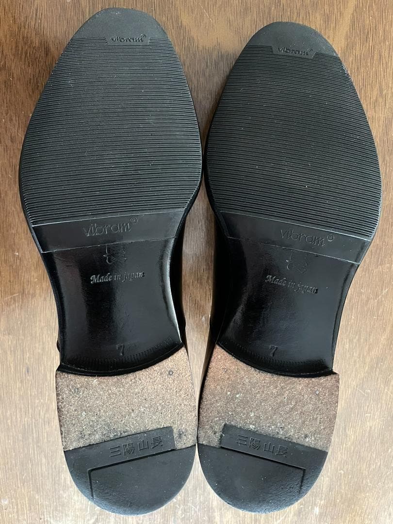 三陽山長 友二郎 ストレートチップ 7 25cm 日本製 新品純正ツリー付