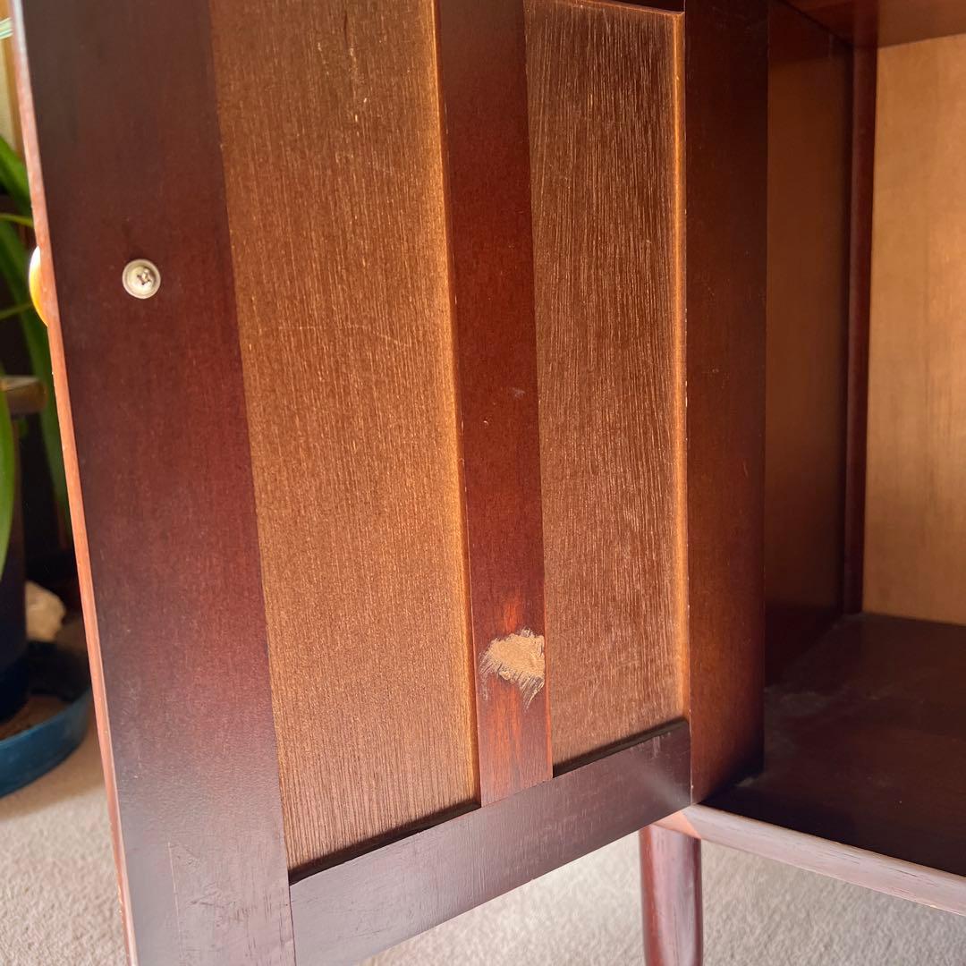 【A】木製ラック ダークブラウン オープンシェルフ　ビンテージ