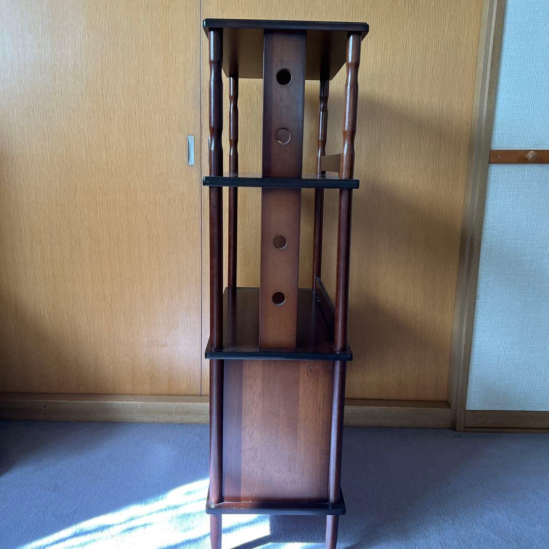 【A】木製ラック ダークブラウン オープンシェルフ　ビンテージ