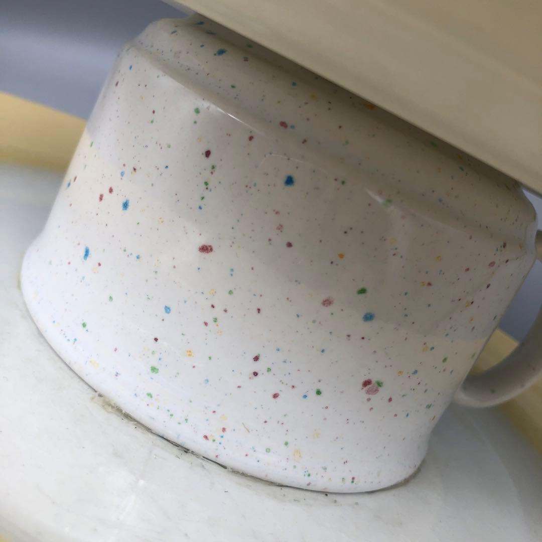 オランダHEMAアンティーク三段ティーカッププレート飾りスタンドビンテージ陶器