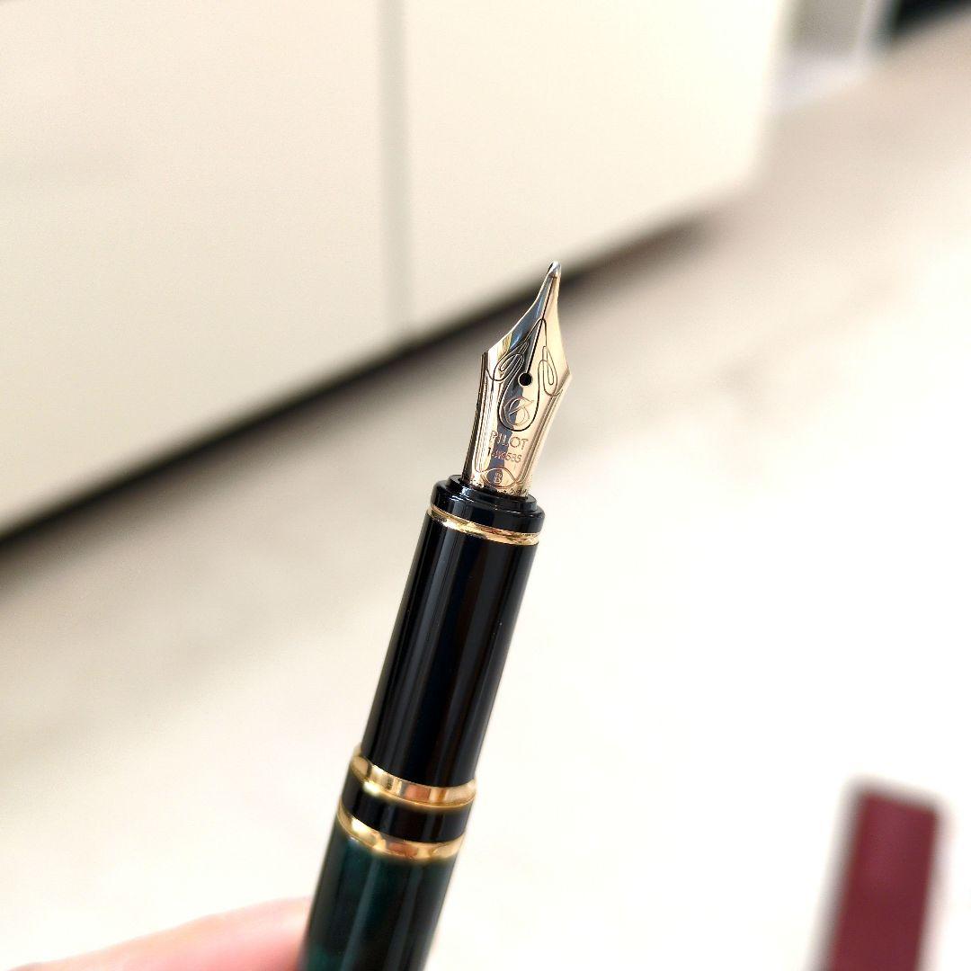 パイロット万年筆グランセ　マーブルグリーン廃盤　PILOT　14K 14金