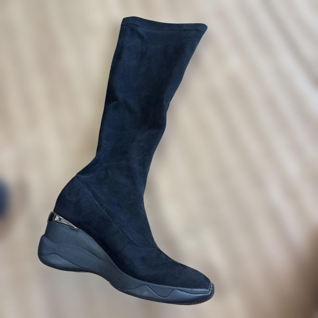 ダイアナ　+diana ブラック ロングブーツ 23.5㎝　未使用　スエード風