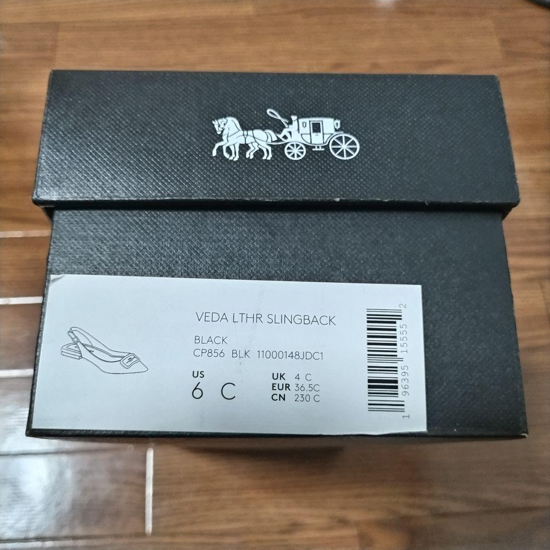 限定様箱込【コーチ】COACH♡新品♡スリングバックミュール【6】黒♡23cm