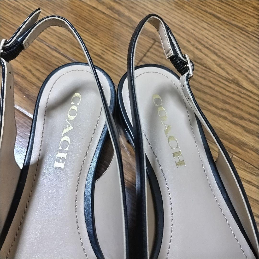 限定様箱込【コーチ】COACH♡新品♡スリングバックミュール【6】黒♡23cm