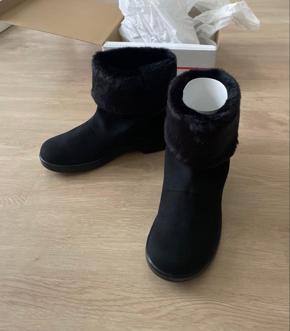 TOP DRYレディース ショートブーツ ゴアテックス TDY3911 黒ファー