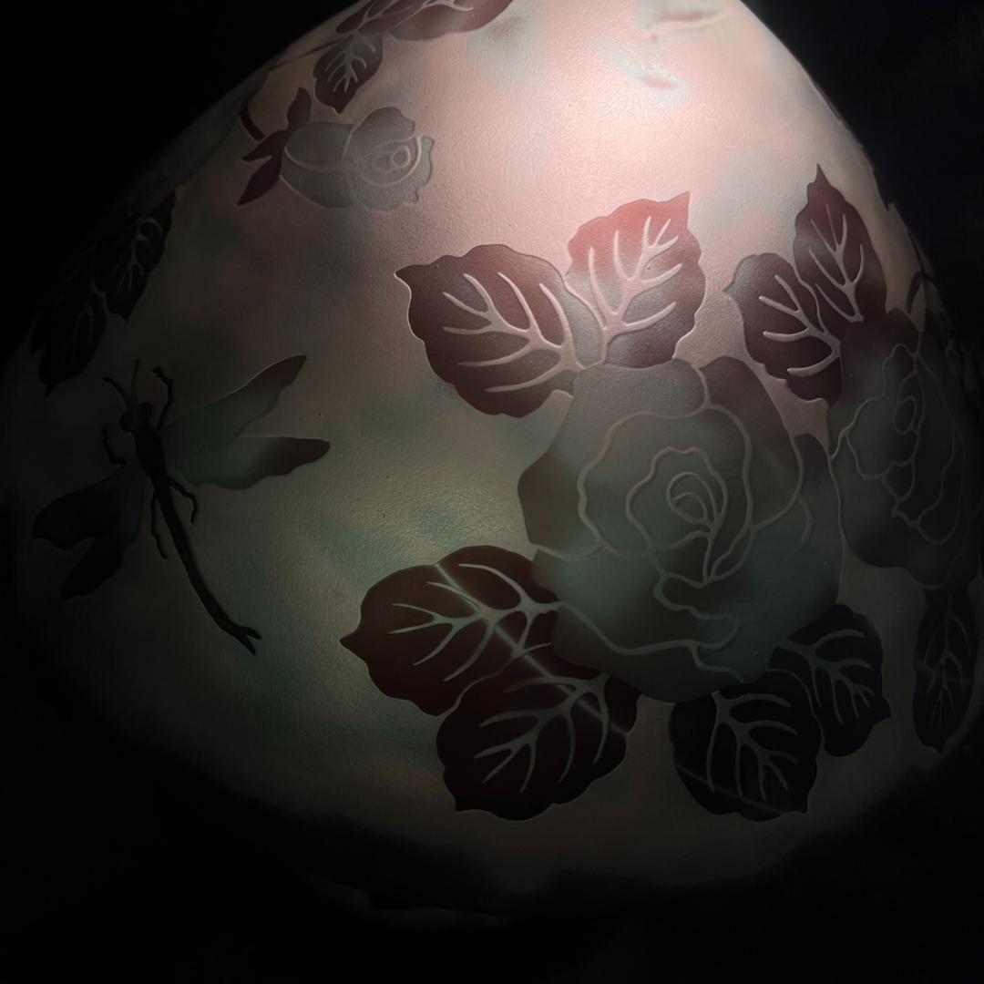 ガレ風　テーブルランプ　フロアランプ　アンティーク調　高さ31cm