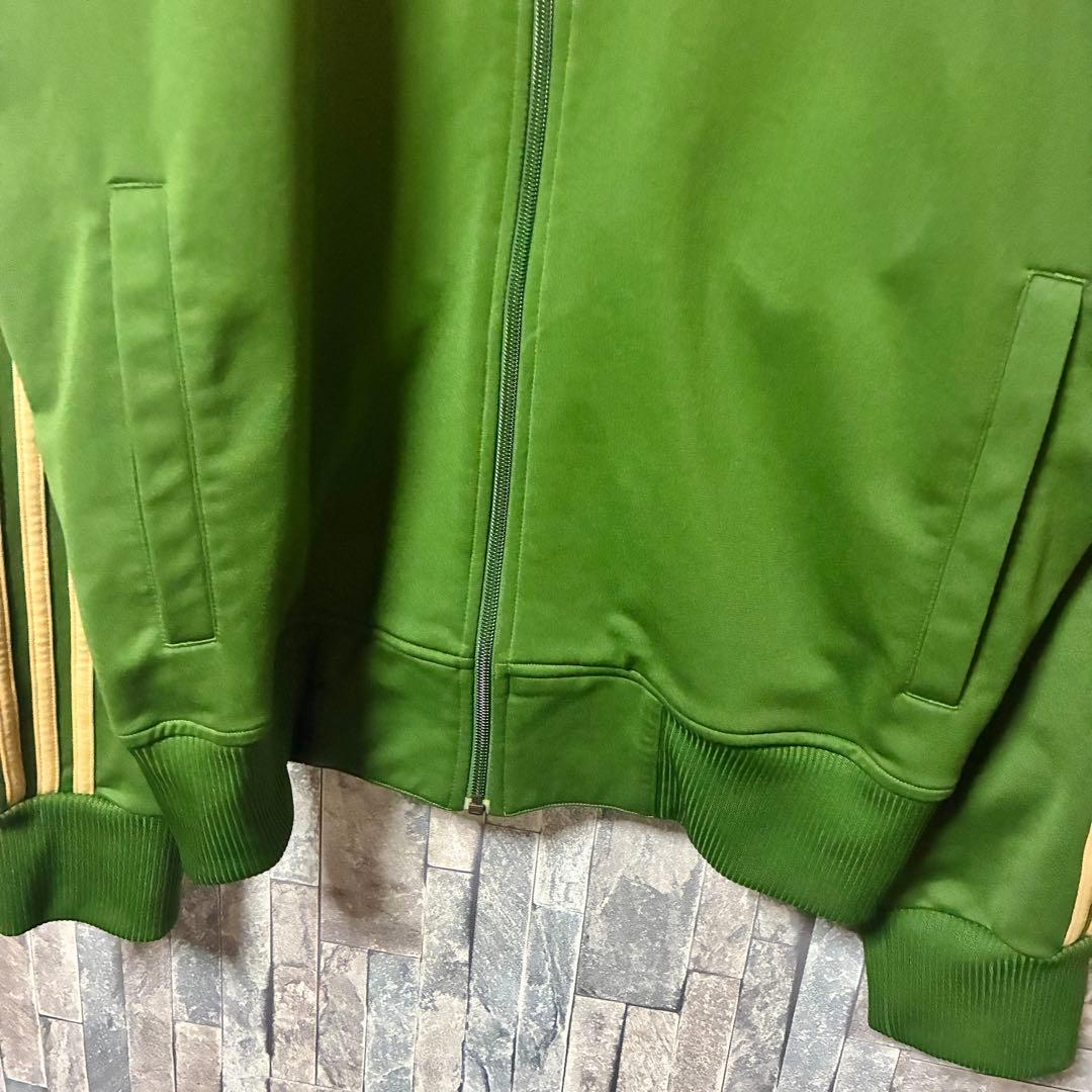 00s adidas アディダス トラックジャケット ジャージ 緑ベージュ M