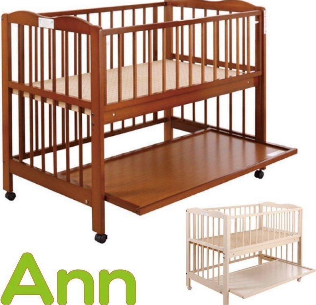 ベビーベッド レギュラーサイズ ハイタイプ 木製