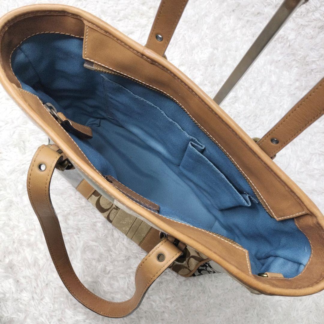 【希少】COACH　パッチワーク　レザー　シグネチャー　スウェード　ターンロック