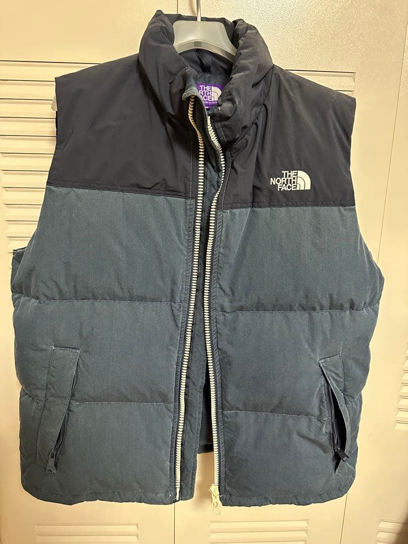 ノースフェイスパープルレーベル ダウンベスト インディゴ