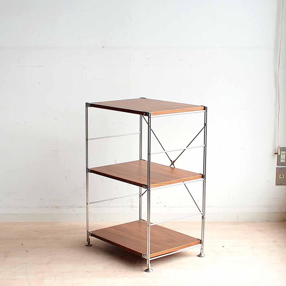 無印良品/MUJI ステンレスユニットシェルフ ウォールナット材 ZR24250