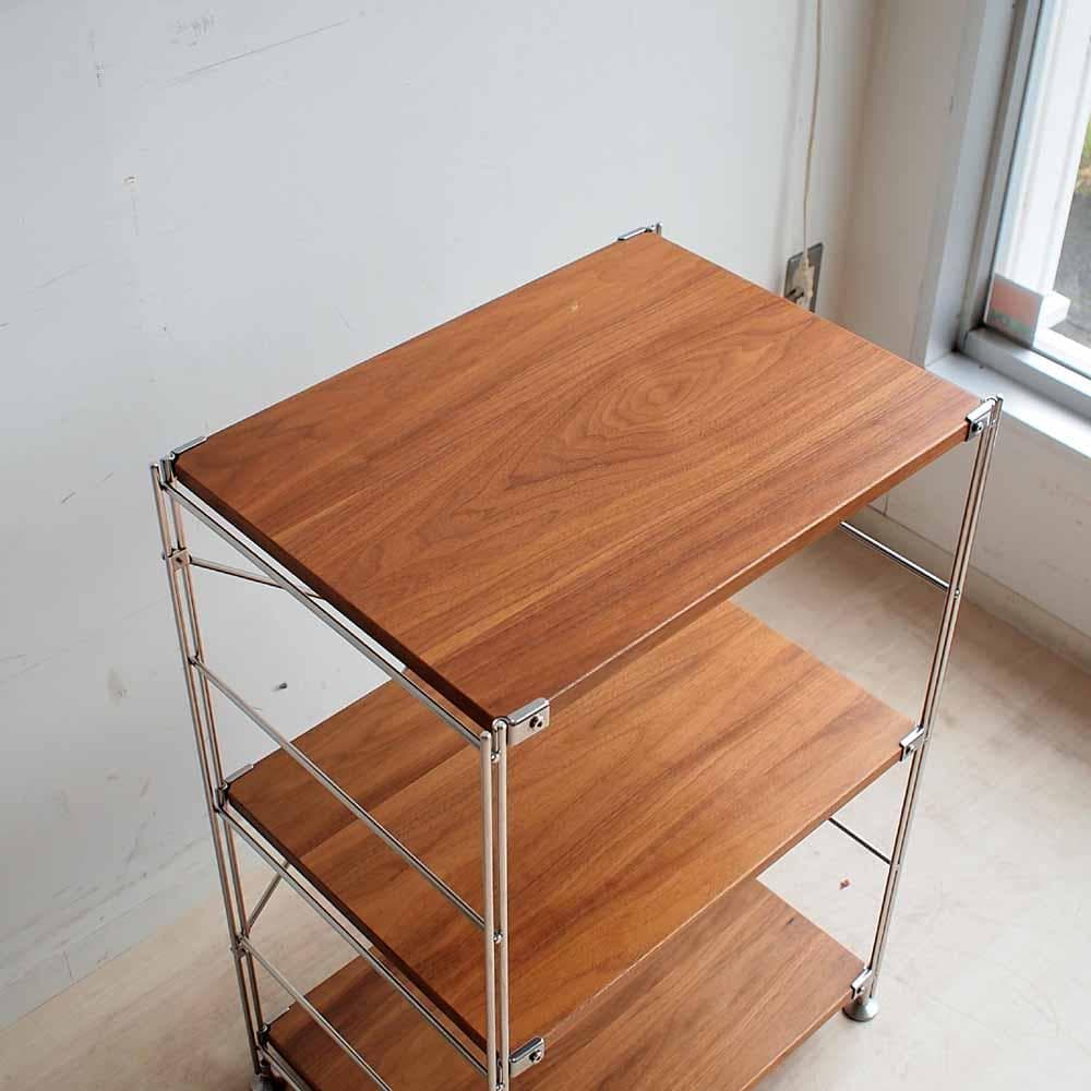 無印良品/MUJI ステンレスユニットシェルフ ウォールナット材 ZR24250