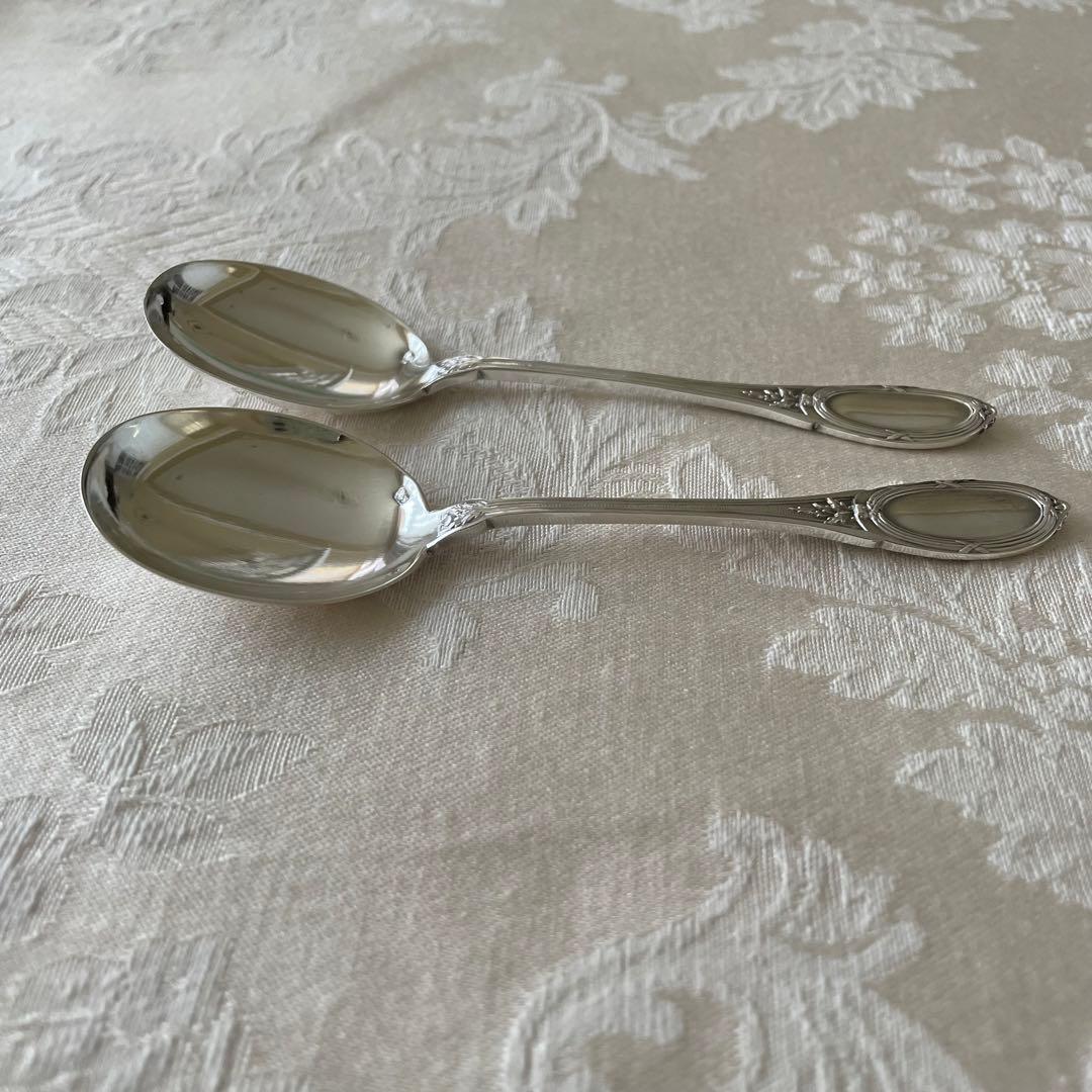 リボン♡ フレンチシルバー　アイスクリーム　スプーン　2本