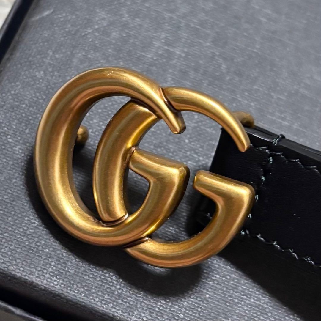未使用級✨ GUCCI ダブルG ベルト マーモント レザー レディース