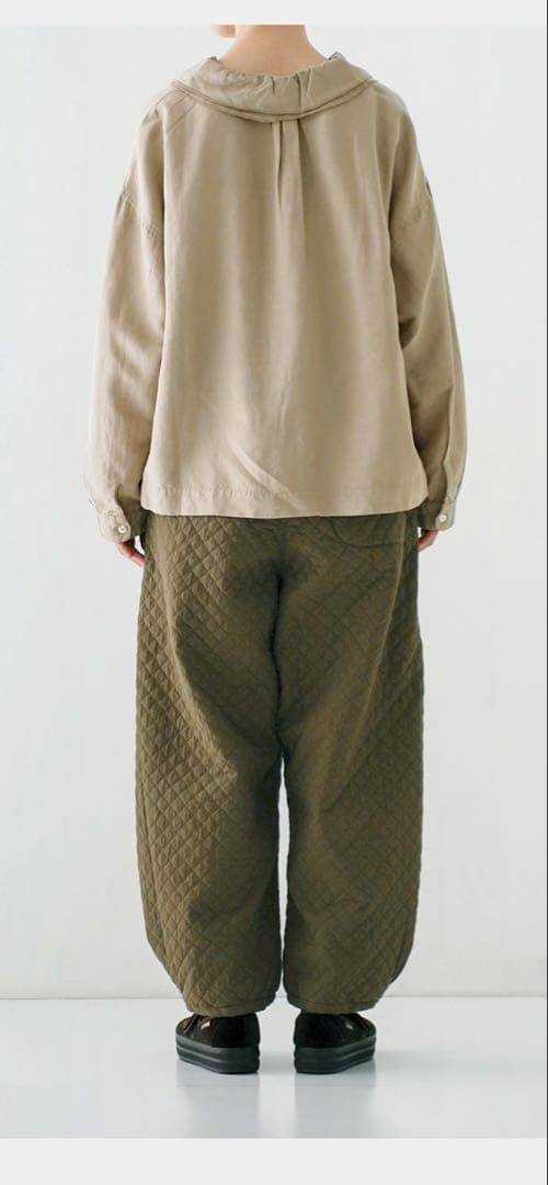 【美品】ネストローブ　コットンリネンツイルダブルカラーシャツ