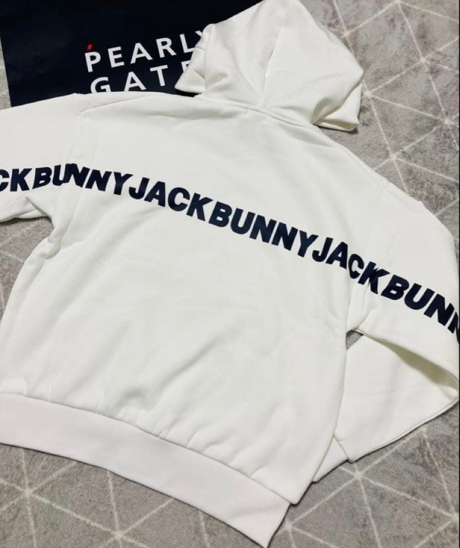 新品 ジャックバニー KARUISHI 裏フリースフーディ(4)サイズM/白