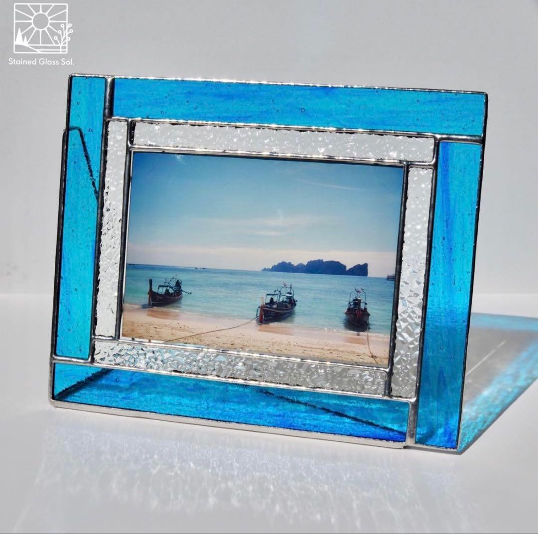 ※そらそらページ ステンドグラス製カードスタンド／フォトフレーム