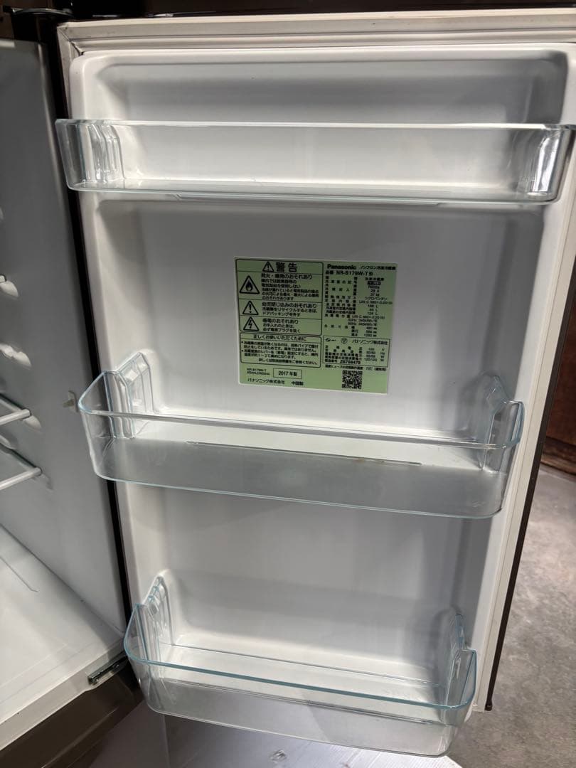 パナソニック ノンフロン冷凍冷蔵庫 NR-B179W-T 2017年製