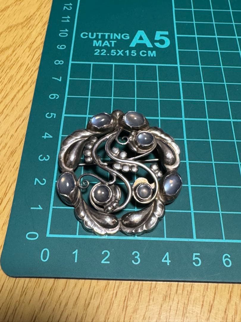 北欧ヴィンテージ GEROGブルームーンストーンブローチ